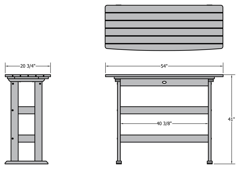 Lehigh Bar Height Balcony Table, Whitewash