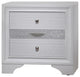 Benzara BM154527 Contemporary Stylish 3 Drawers Wood Nightstand, White
