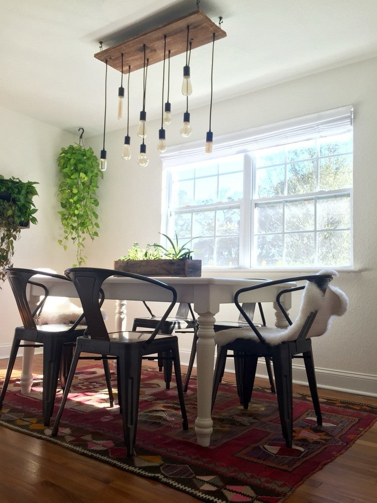 10 Pendant Wood Chandelier