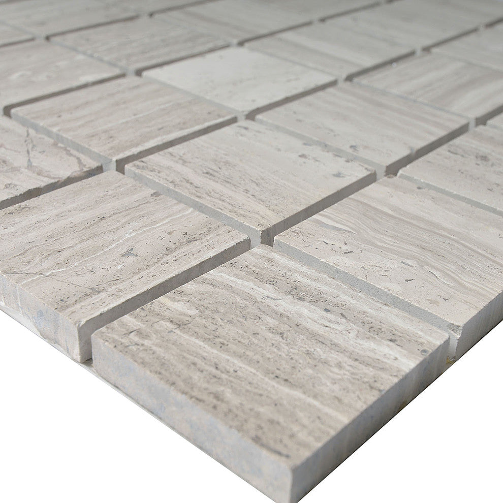 White Oak Marble Mosaic Tile, Square, Polished, Sample