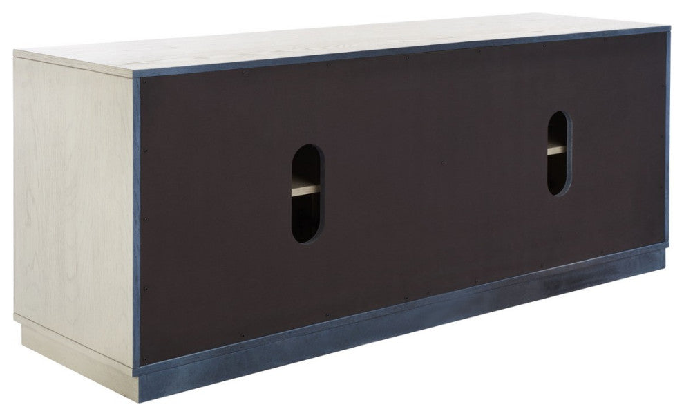 Safavieh Couture Mallory 4 Door Media Stand, White Wash