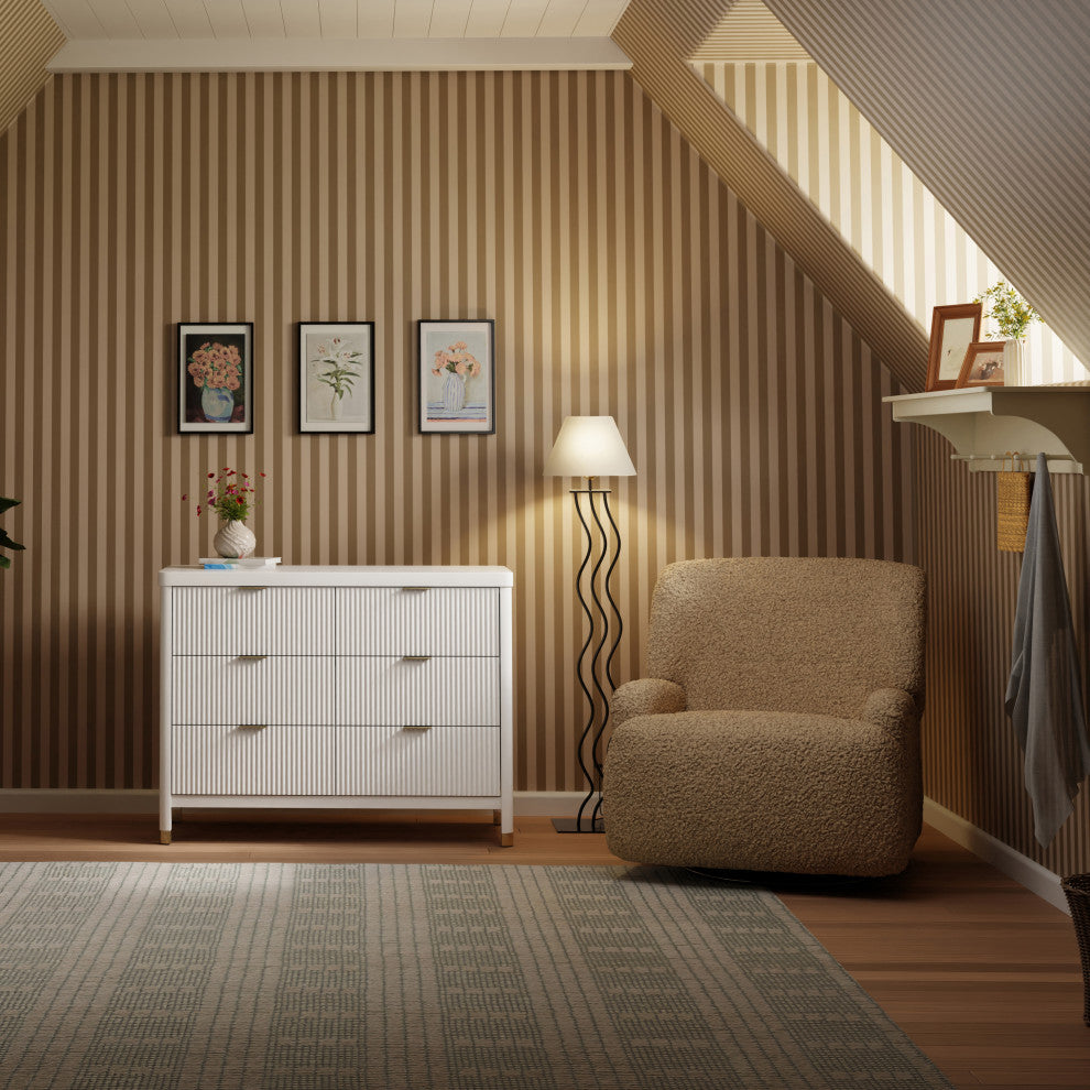 Winslow Extra Wide Recliner and Swivel Glider, Cortado Shearling