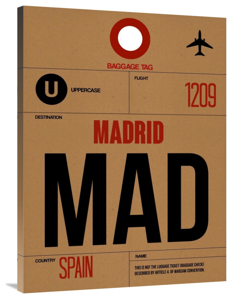 "MAD Madrid Luggage Tag 2" Fine Art Print