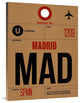 "MAD Madrid Luggage Tag 2" Fine Art Print