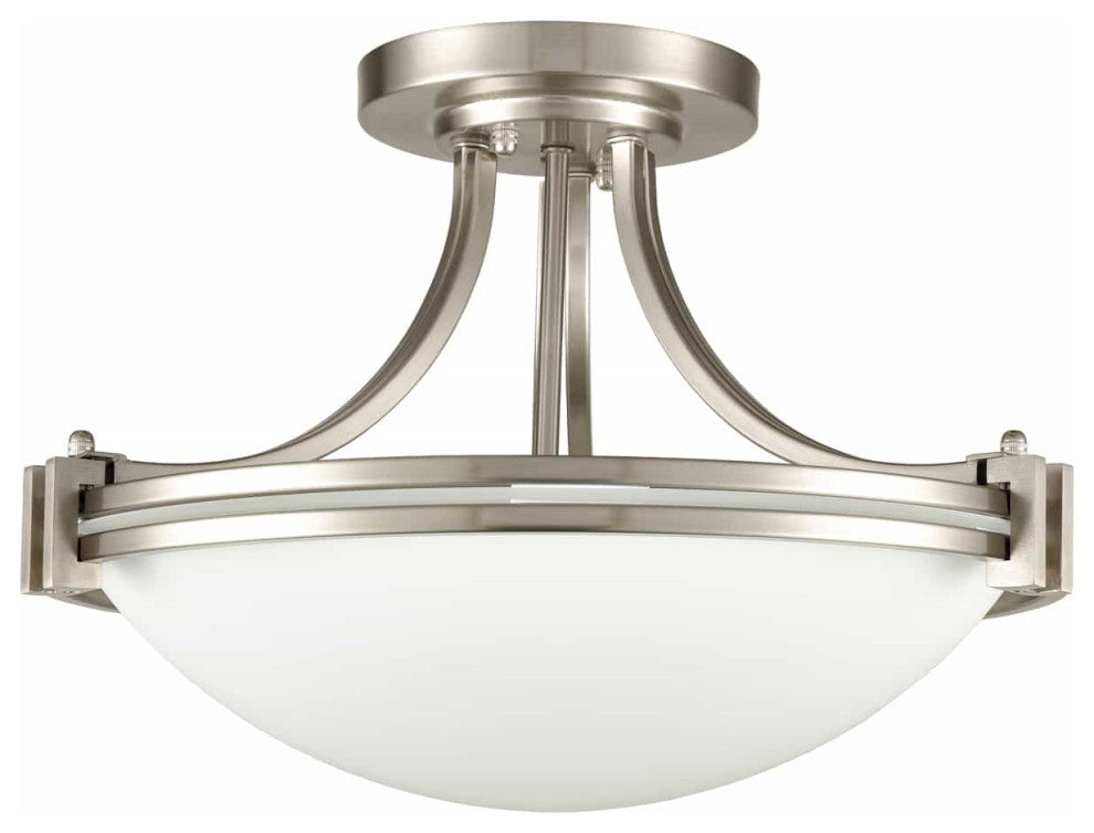 Brushed Nickel Ceiling Light Glass Ceiling Lighting Fixture