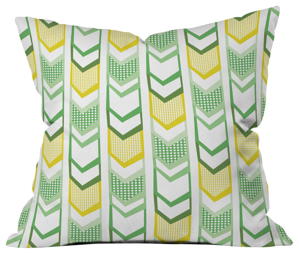 Heather Dutton Right Direction Lemon Lime Outdoor Throw Pillow