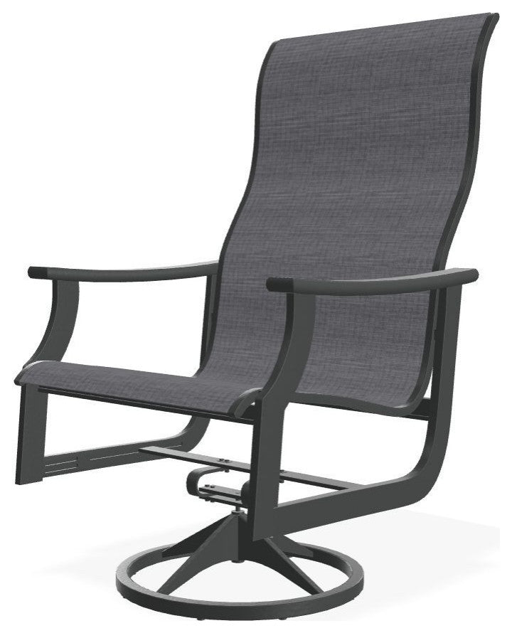 St. Catherine Sling Outdoor Supreme Swivel Rocker, Augustine Pewter/Graphite