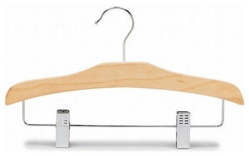 12" Children's Decorative Wooden Combo Hanger, Set of 25