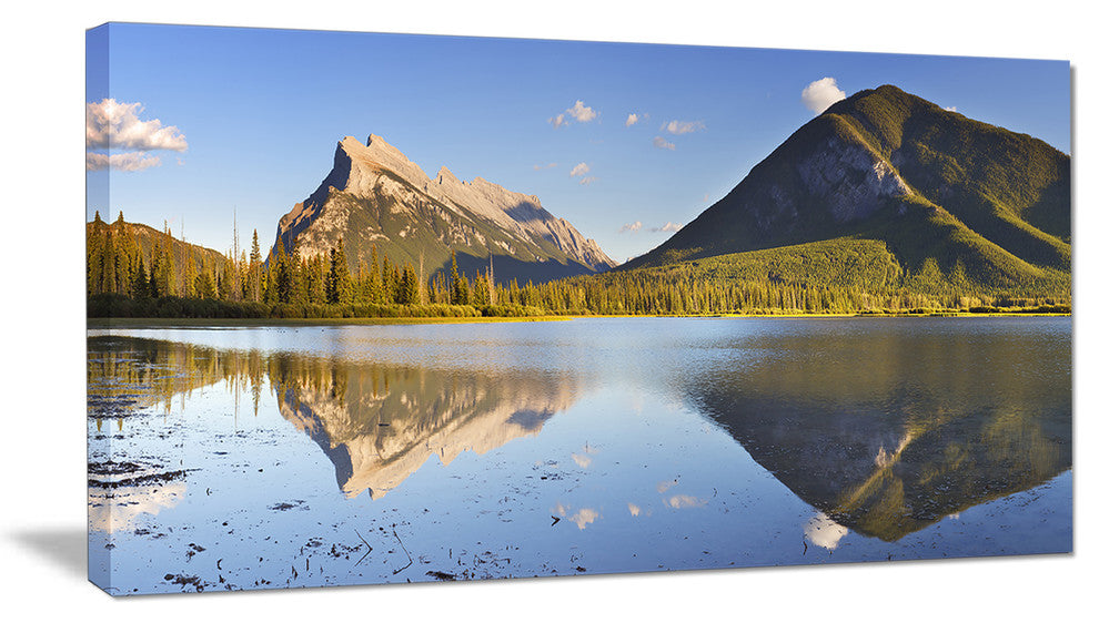 "Vermillion Lakes and Mount Rundle" Landscape Wall Art, 40"x20"