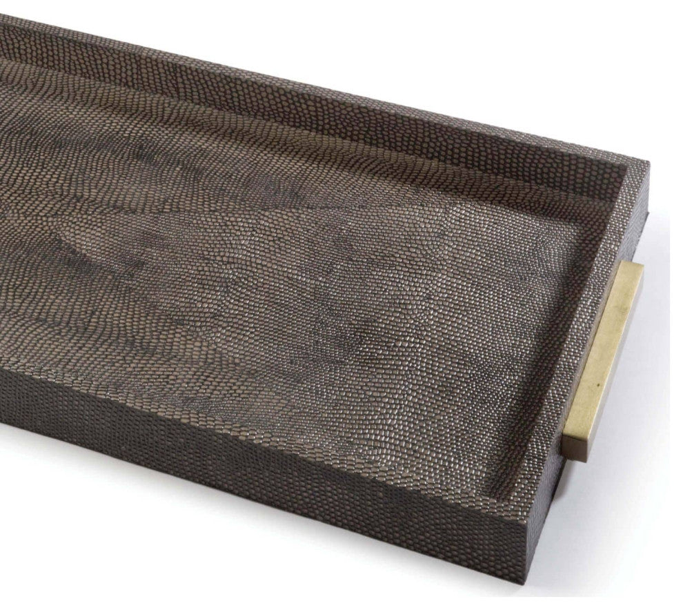 Rectangle Shagreen Boutique Tray (Vintage Brown Snake)