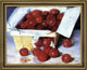 Joseph Decker Plums in a Basket Framed Premium Canvas Print, 16"x20"
