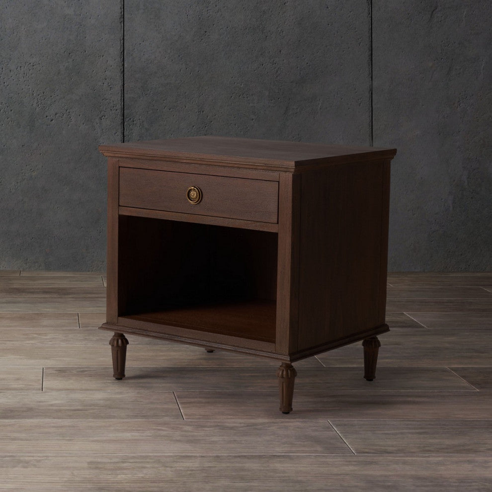 Safavieh Couture Lisabet 1 Drawer Wood Nightstand, Brown