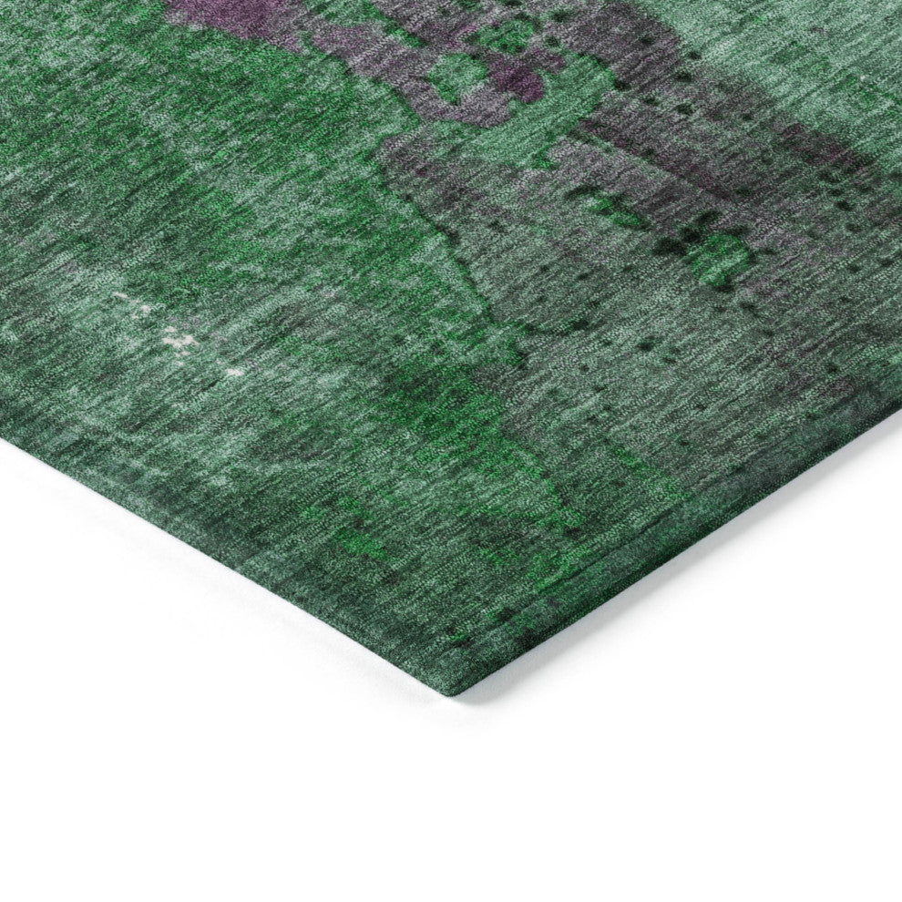 Machine Washable Indoor/Outdoor Chantille ACN1870 Emerald 8' x 10' Rug