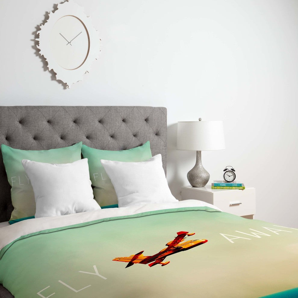 Deny Designs Happee Monkee Fly Away Duvet Cover - Lightweight