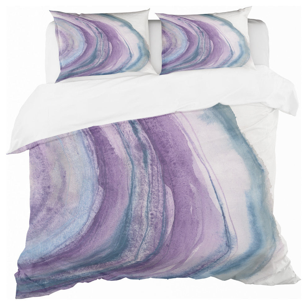 Watercolor Geode I Geometric Duvet Cover Set, Twin