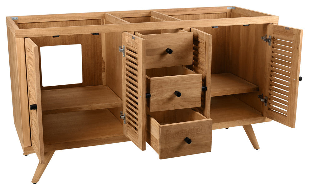 Avanity Harper Vanity Only, Natural Teak, 60"