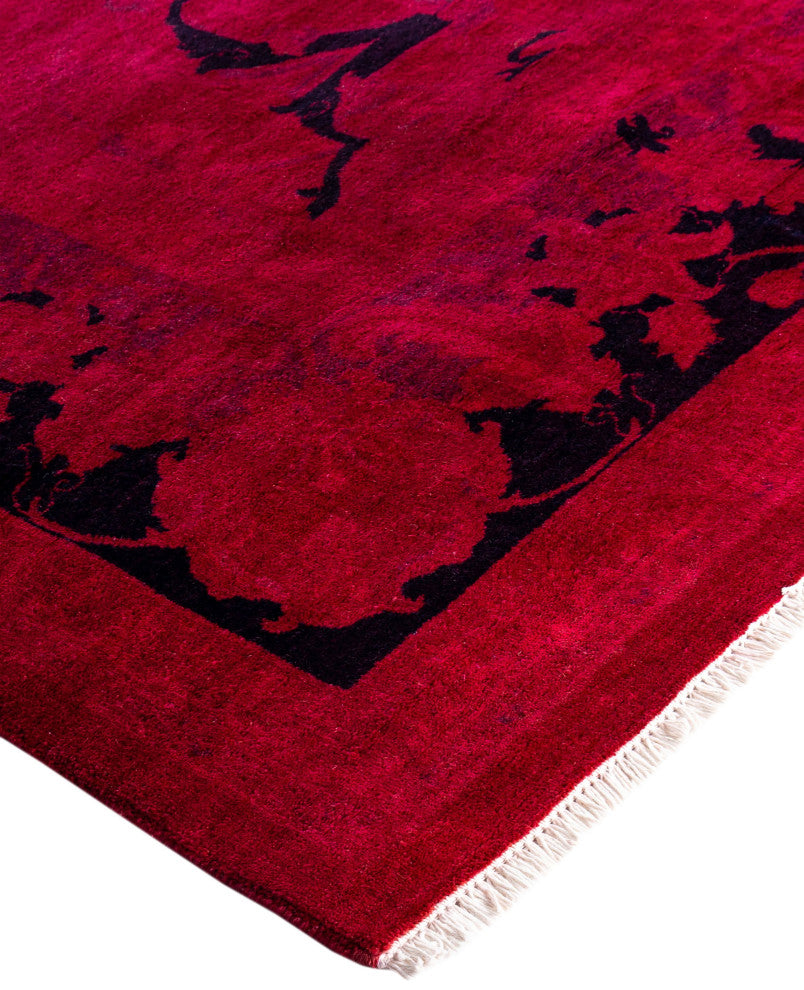 Overdyed One-of-a-Kind Hand-Knotted Area Rug Pink, 8' 3" x 10' 2"