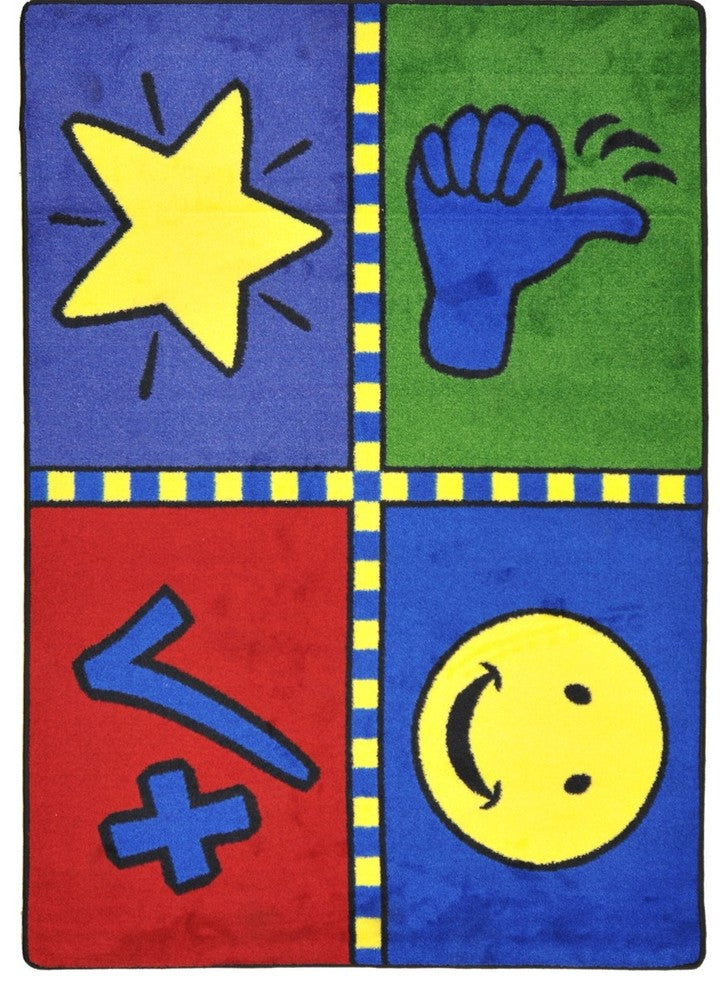 Kid Essentials Rug, Motivation Mat, 3'10"x5'4"