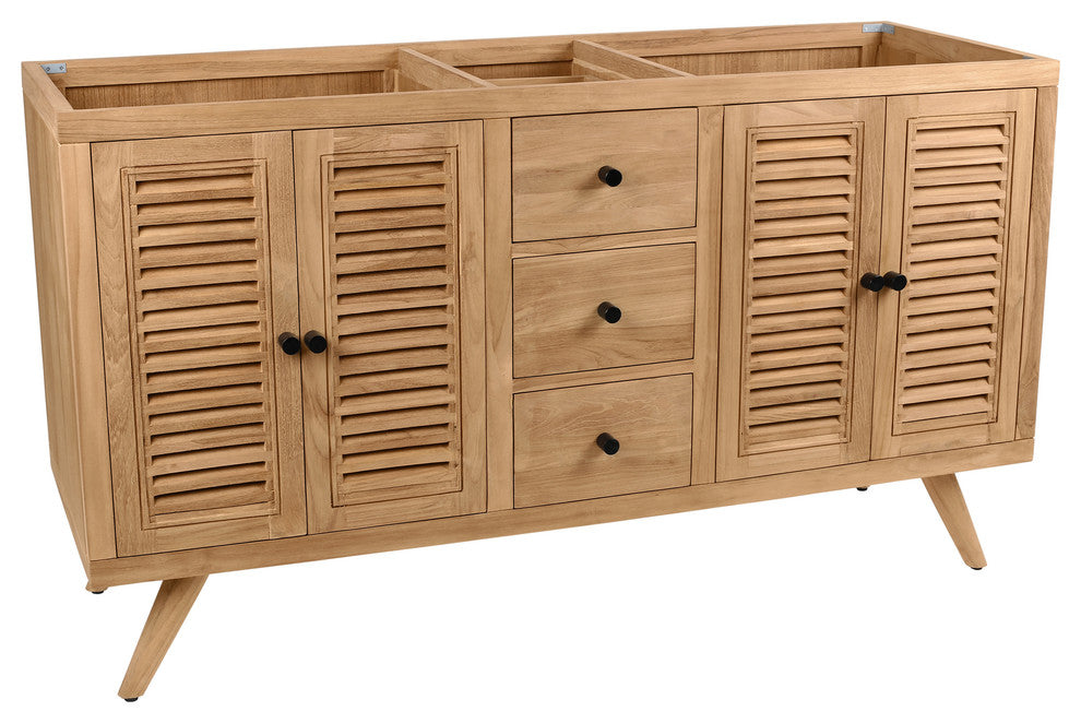 Avanity Harper Vanity Only, Natural Teak, 60"