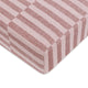 Crib Sheet, GOTS Certified Organic Muslin Cotton, Maroon Stripe