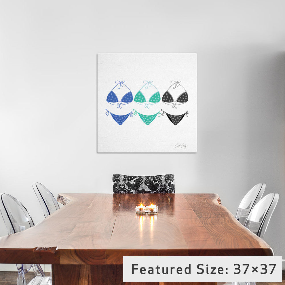 "Bikini Blues Artprint" by Cat Coquillette, 26x26x1.5