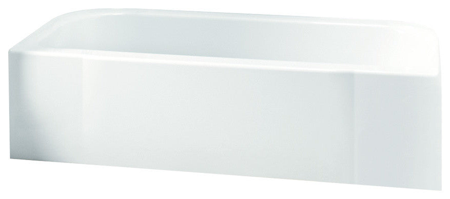 Sterling Accord 60.25"x30.5"x17.25" Vikrell Left-Hand Bath, White