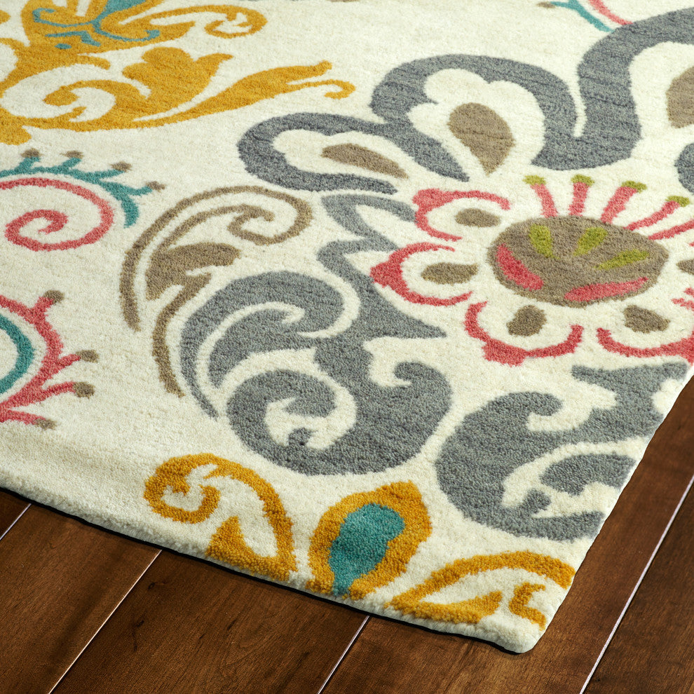 Kaleen Hand-Tufted Global Inspiration Wool Rug, Multi, 9'x12'