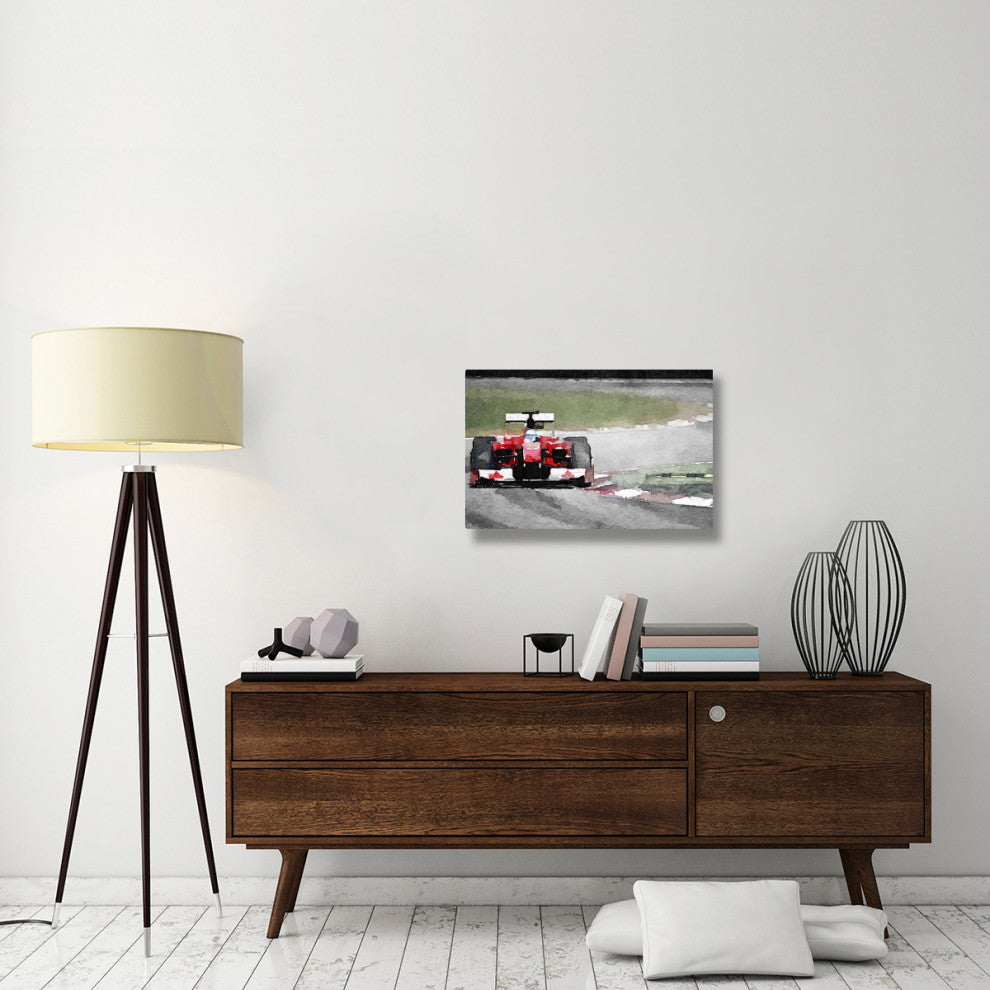"Ferrari F1 on Track Watercolor" Fine Art Print