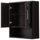 Daria Bathroom Wall-Mounted Storage Cabinet in in Dark Espresso w/ Chrome Trim