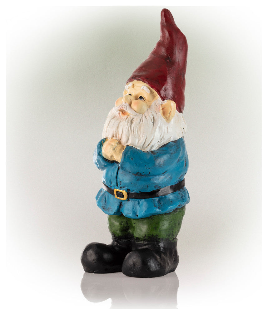 Bearded Garden Gnome Statue with Red Hat