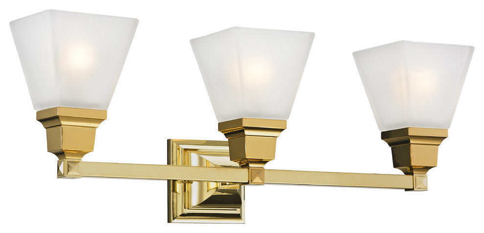 Mission Bath Light, Polished Brass