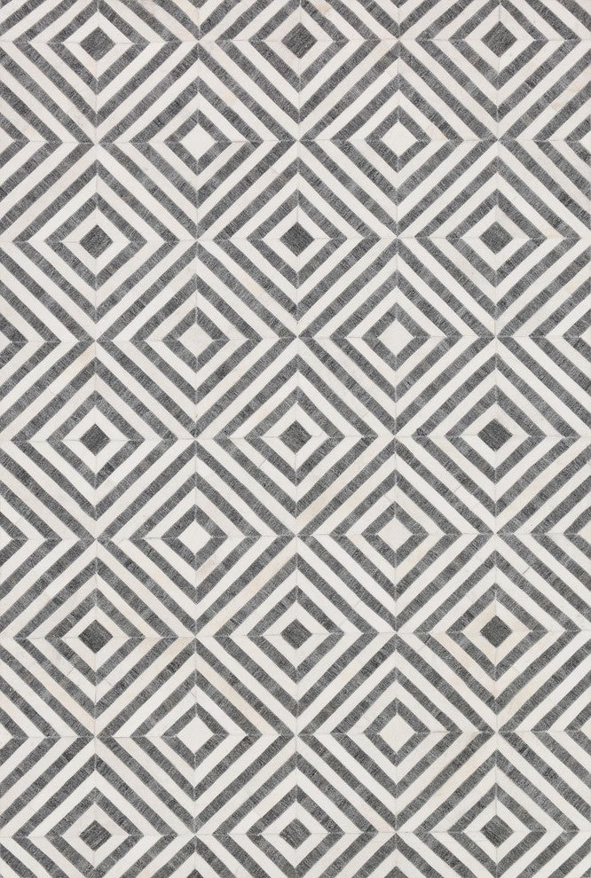 Dorado DB-03 Rug, Charcoal and Ivory, 5'x7'6"