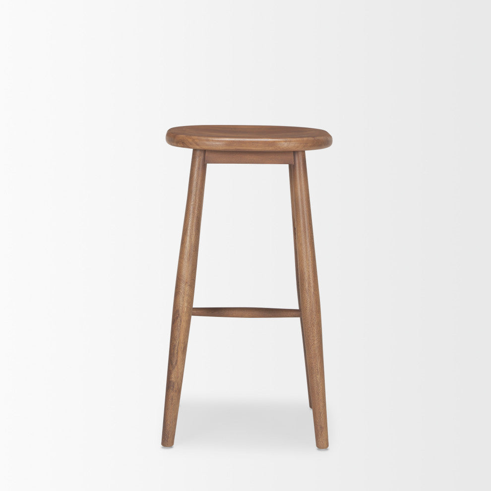 Ernest Medium Brown Wood Bar Stool