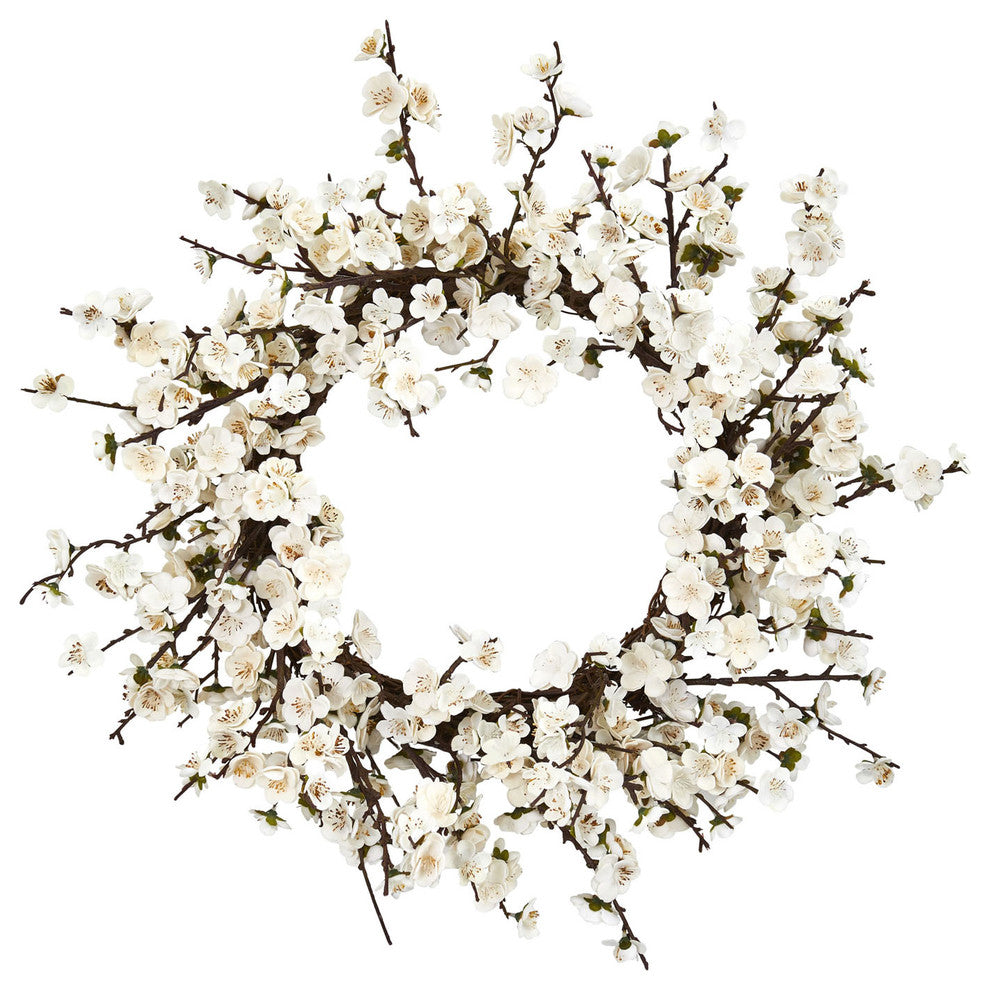 24" Plum Blossom Wreath