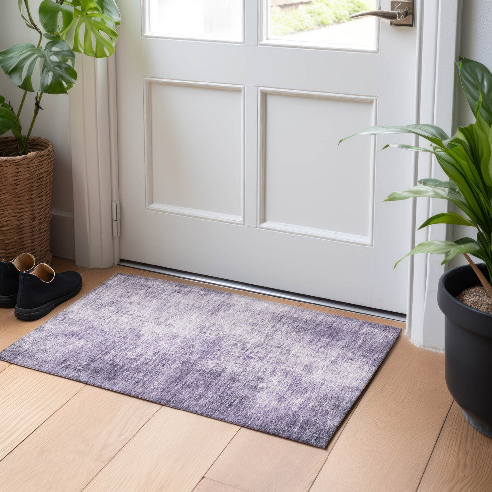 Machine Washable Indoor/Outdoor Chantille ACN1903 Violet 1'8" x 2'6" Rug
