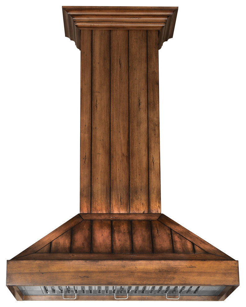 ZLINE 30" Wooden Wall Mount Range Hood in Rustic Light Finish (KPLL-30)