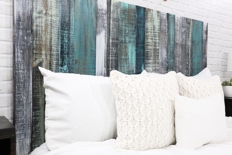 Handcrafted Headboard, Leaner Style, Industrial Mix, Queen