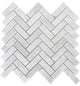 Carrara herringbone Pattern Polished Mosaic Tile