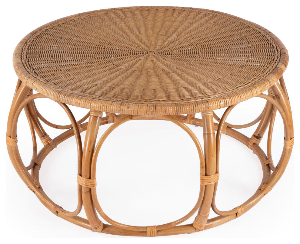 Savannah Woven Rattan Round Coffee Table