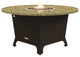 Fire Pit Table 55"D, Natural Gas, Santa Cecillia Granite Top, Bronze