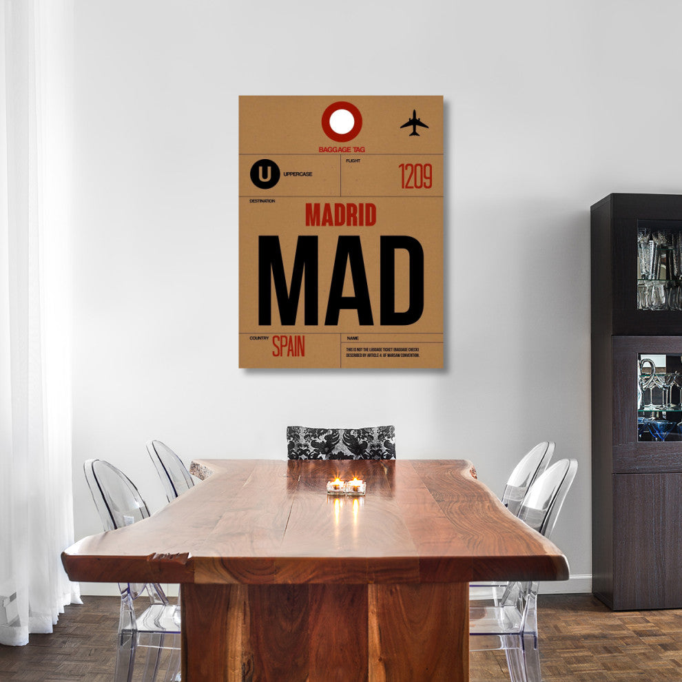 "MAD Madrid Luggage Tag 2" Fine Art Print