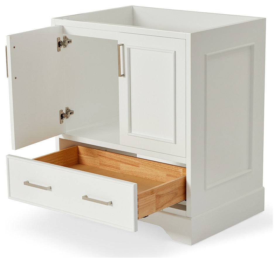 Ariel Stafford 31" Single Sink Bathroom Vanity Base, White