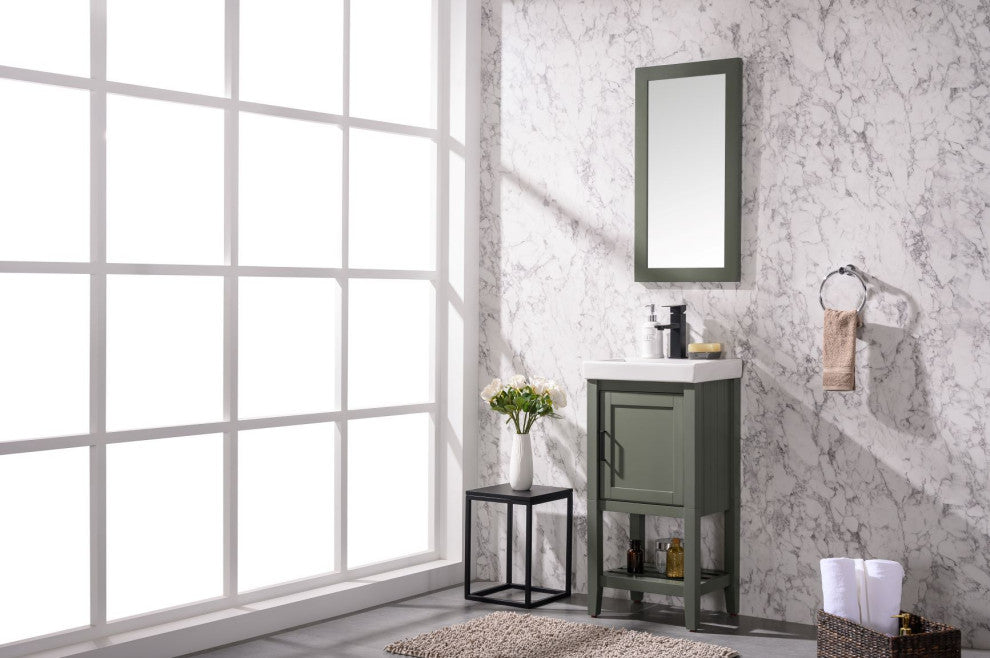 18" Pewter Green Sink Vanity