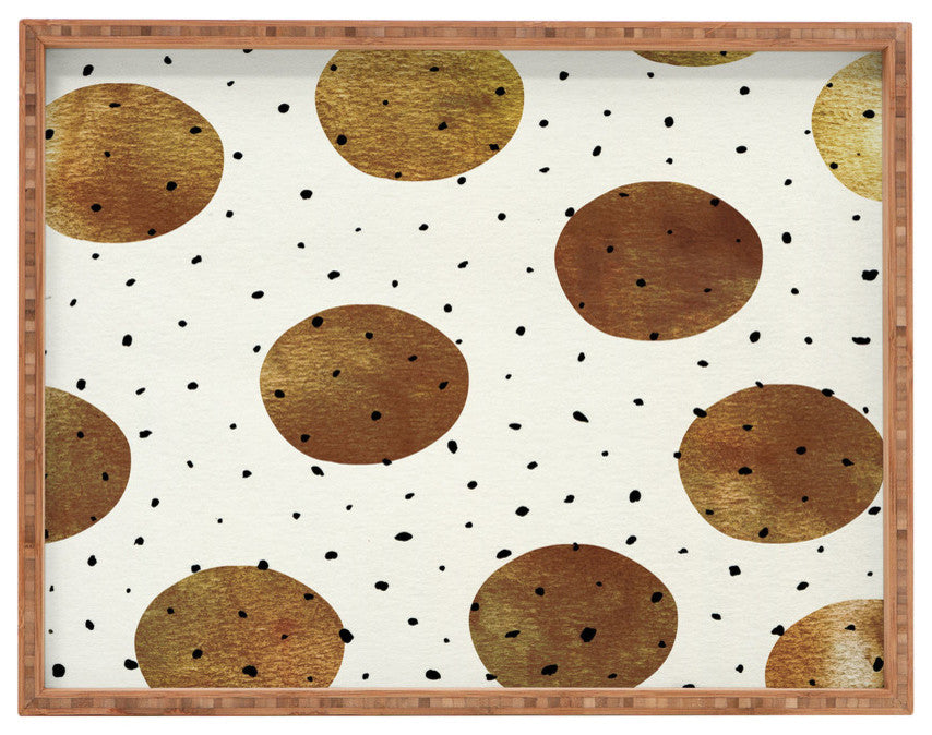 Georgiana Paraschiv Mixed Dots Rectangular Tray, 18"x14"