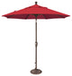 Catalina 7.5' Push Button Tilt Umbrella, Jockey Red, Sunbrella Fabric