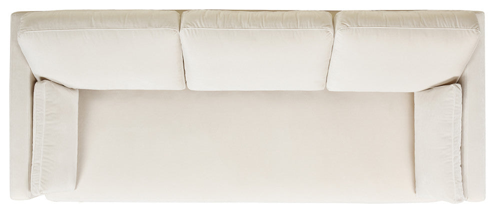 Knox 84" Modern Farmhouse Sofa, French Beige Performance Velvet