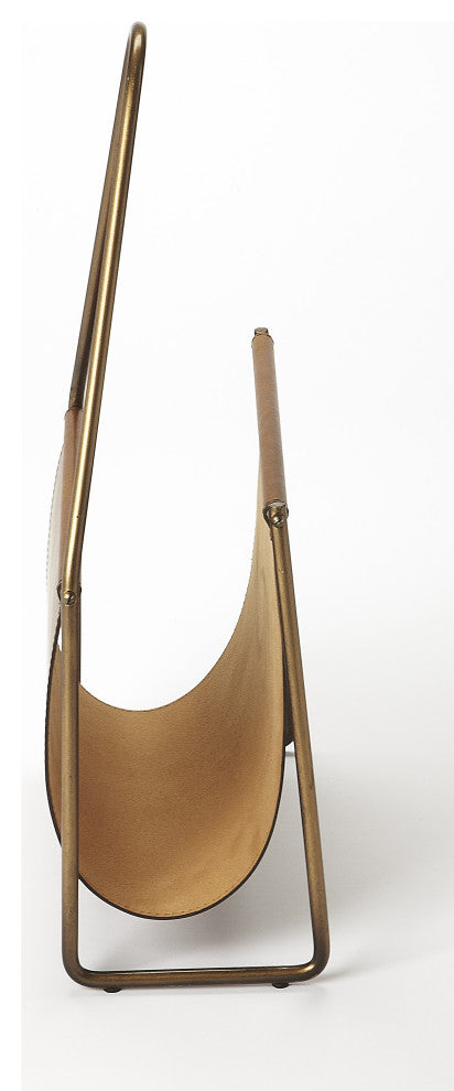 Rupert Leather Magazine Basket