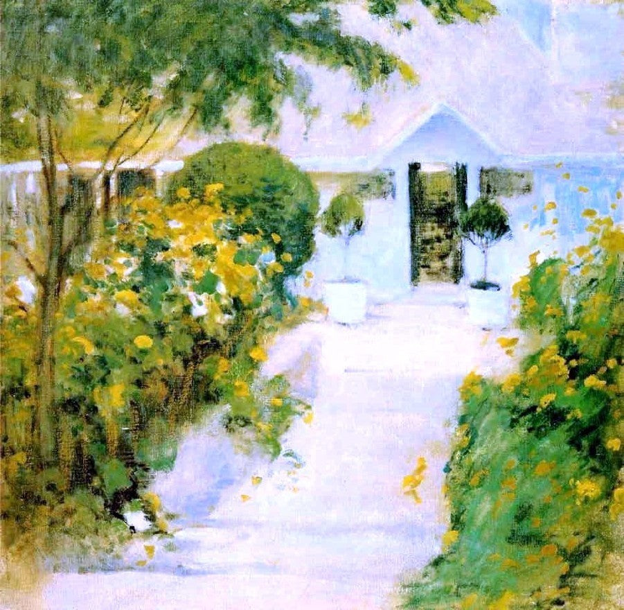 John Twachtman a Garden Path 20" x 20" Premium Canvas Print