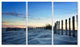 Sand Dune Fence at Sundown 3-Piece Triptych Wall Plaque Set