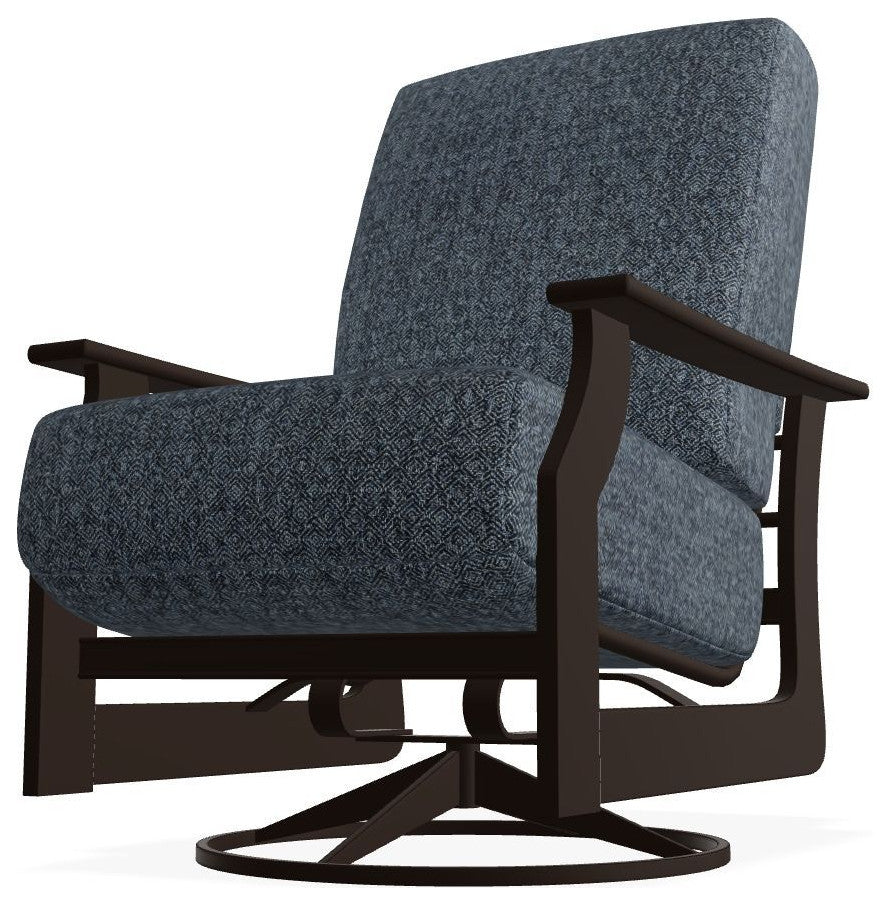 St. Catherine Deep Seat Outdoor Swivel Rocker, Restore Indigo/Kona